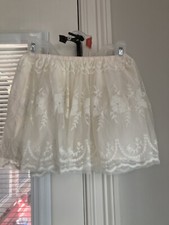 Carters Cream Lace Skirt With Lining Girls 5t Excellent Used Condition