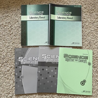 Abeka 9 Grade Science Matter and Energy Lot of Books