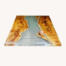 Wooden Handmade Resin Dining Custom Table Top Luxury Furniture Hallway Decor Art