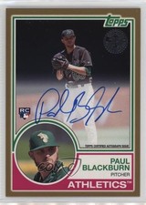2018 Topps 1983 Topps Design Auto Gold 32/50 Paul Blackburn #83A-PB Auto 0t2
