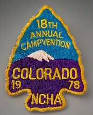 Vintage 70s COLORADO Mountains Arrowhead Patch National Campers Hikers Assn NCHA