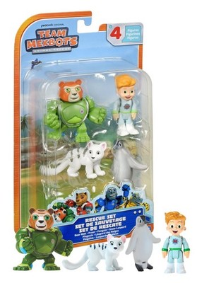 Team Mekbots Rescue Set Bear Mek Frost Penguin & Snow Leopard New in Package