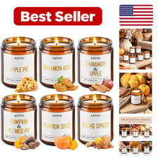 6pc Fall Scented Candles - Candle 42 Ounces Soy Wax - For Home