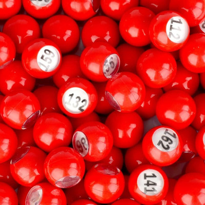 Regal Bingo-Raffle Balls Premium Red Calling Balls with Easy Read Window 7/8 (0.