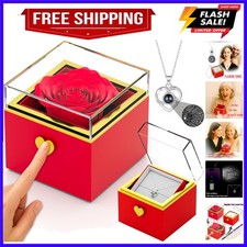 Preserved Roses Necklace Box   Birthday Gifts For Women,Gifts For Wife, Girlf...