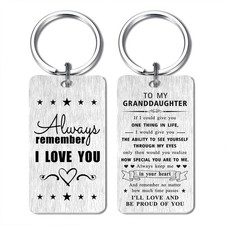 Granddaughter Keychain, Adult, Mothers Day, Birthday, Graduation, Wedding, Gift