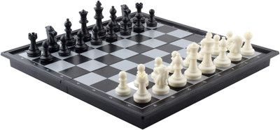 Magnetic Travel Chess Set with Folding Board Portable Chess Board Games Gift for