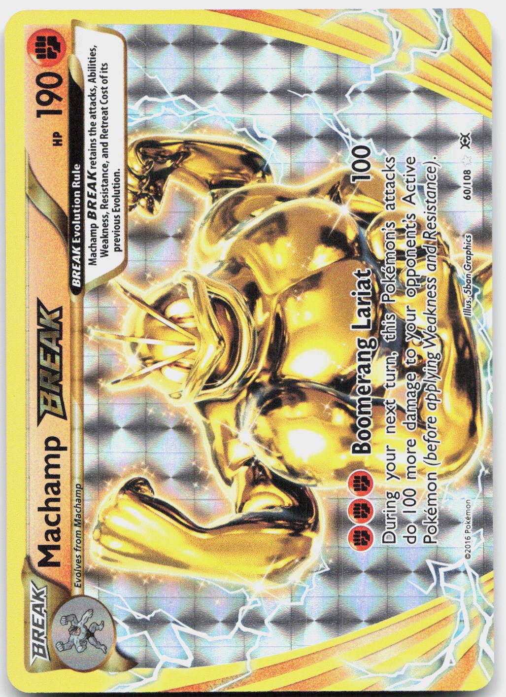Machamp BREAK 60/108 BREAK Rare Evolutions Pokemon Near Mint