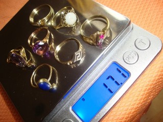 585 Gold Ringe Konvolut sieben Ringe