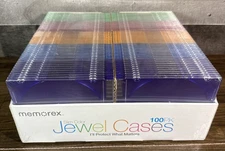Memorex / Jewel Cases / 100 Pack / Multi Color / Slim / New & Sealed