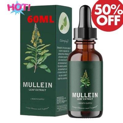 Neu Mullein Leaf Extract Tropfen Lunge Reinigen Natürliche Kräutertropfen 60ml