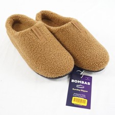 Bombas Sunday Slipper Faux-Fur Sherpa Mule In Dark Camel - Women's Size 9