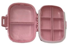 Holii Pink Travel Pill Organizer 8 Compartments Suitcase Backpack Purse Pockets