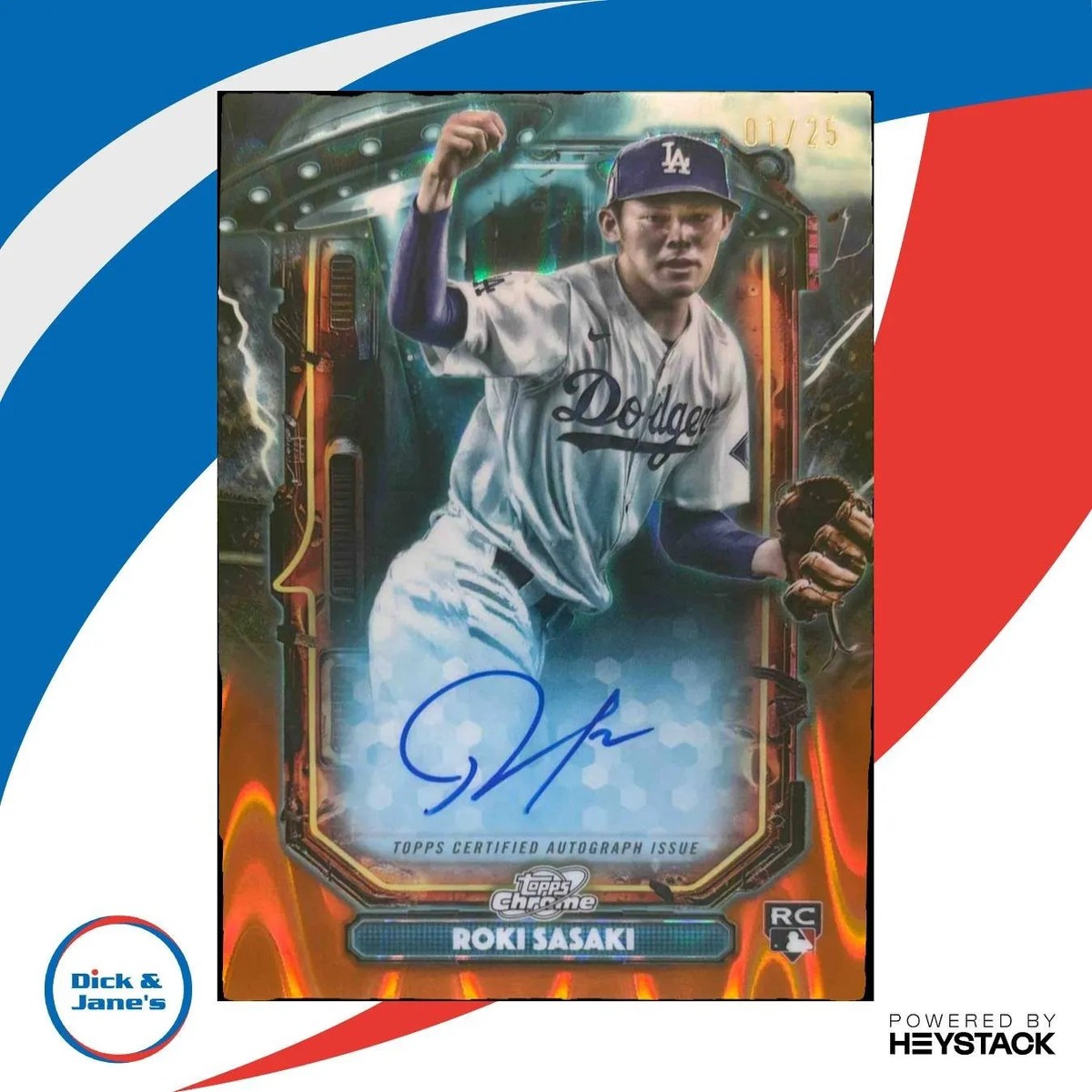 2025 Topps Cosmic Chrome Roki Sasaki Extraterrestrial Talent Auto