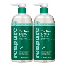 Renpure Tea Tree  Mint Body Wash - Cleanses, 48 Ounce Pack of 1 , Green