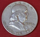 1957-D Franklin Half Dollar 50C Denver  90% Silver US Coin