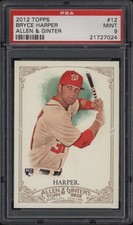 2012 Topps Allen & Ginter #12 Bryce Harper PSA 9 Mint Rookie Card RC . rookie card picture