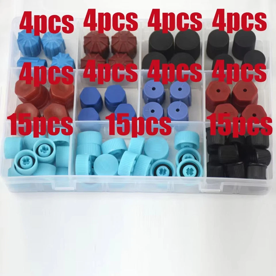 77 шт/комплект автомобильный кондиционер R134A R12 высокий низкий боковой клапан сердечник/сервисный порт пылезащитная крышка H2P5 - Изображение 4 из 4