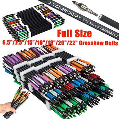 12PCS 6.5''/7.5''/15 /16''/18''/20''/22'' Bolzen Pfeile Bolt Pfeile Bogenschießen Jagd