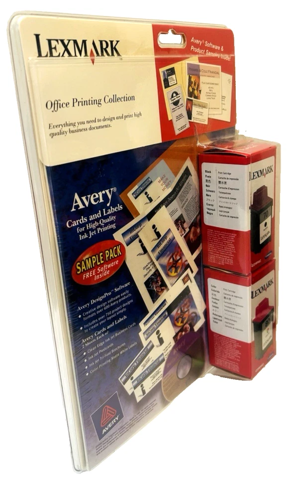 Lexmark 70/80 Ink Cartridges Avery Design Pro Software SE 4.0 Card / Labels Pack - Image 3 of 4