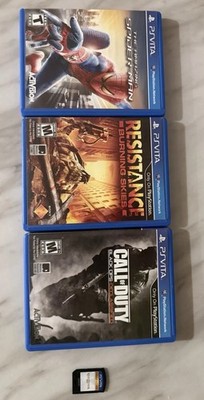 Sony Activision PS Vita Games w/ Cases + Memory Card Spider-Man COD
