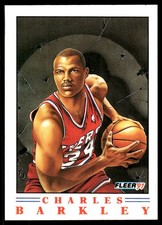 Charles Barkley 1991-92 Fleer #68 76ers NBA READ FREE SHIPPING AutographDen