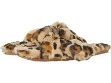Madewell Crisscross Slippers Womens US 6 Brown Leopard Faux Fur Slip On JOBB1984