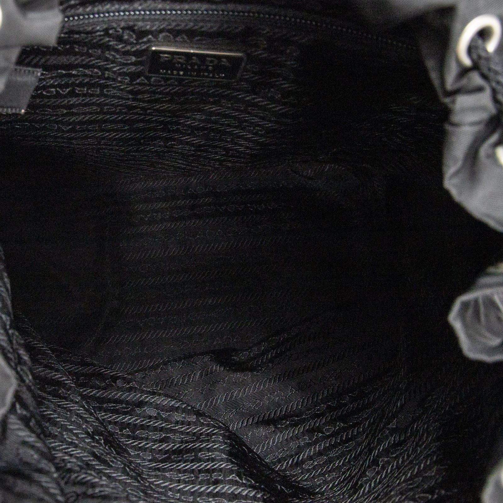 Prada Black Double Pocket Drawstring Backpack Bac… - image 9