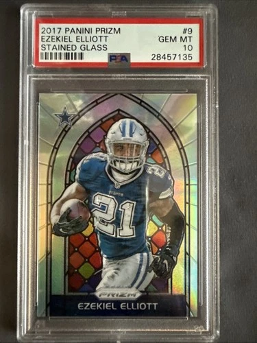 2017 Panini Prizm - Stained Glass Ezekiel Elliott #9 Silver Prizm