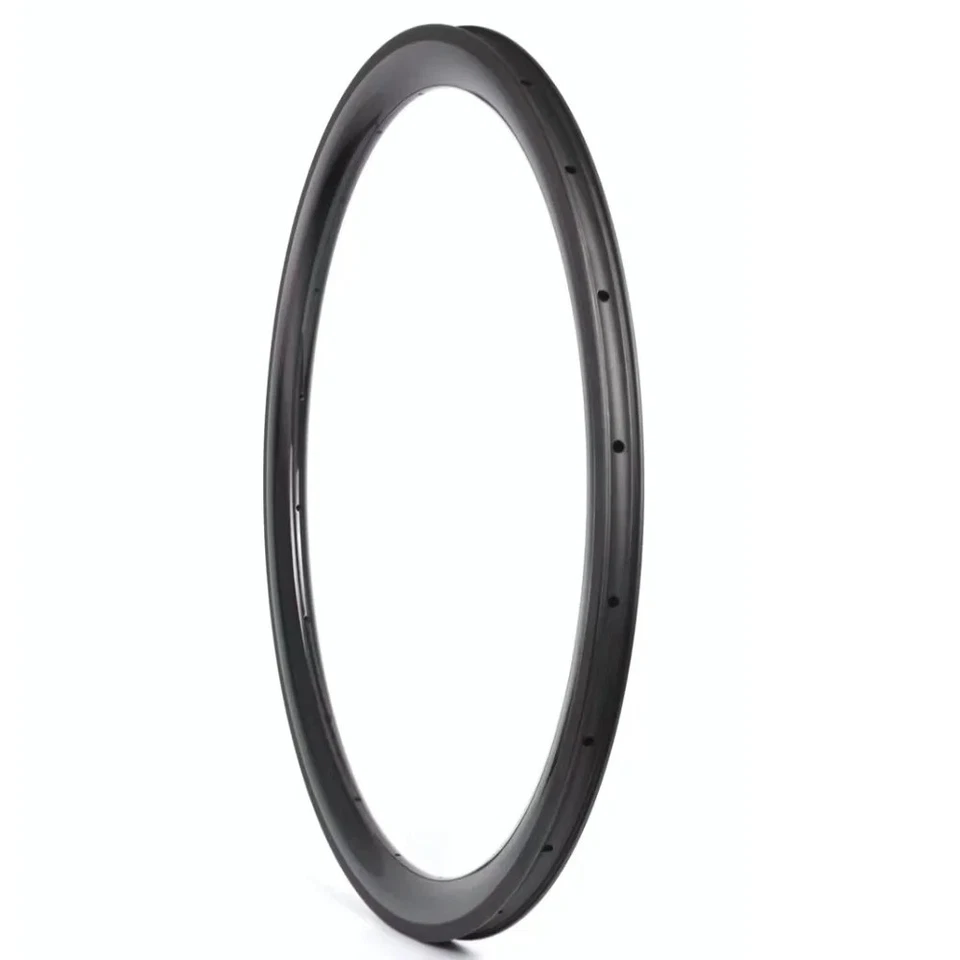 Ruedas de bicicleta de grava de carbono 700C llantas sin cámara 28 mm de ancho 30-55 mm Foto 3 de 4