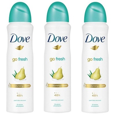 3 x Dove Pear & Aloe Antiperspirant Deodorant Spray, 150ml/5.07 oz