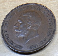 George V  1935  One Penny - 1d Coin
