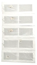 Floor Vents 14" x 4" LOT OF 5 Adjustable Heavy-Duty White 14x4 Air, Wall/Floors