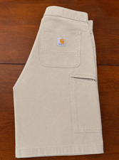Carhartt Relaxed Fit Canvas Work Shorts 30 x 9.5 Khaki Utility Durable