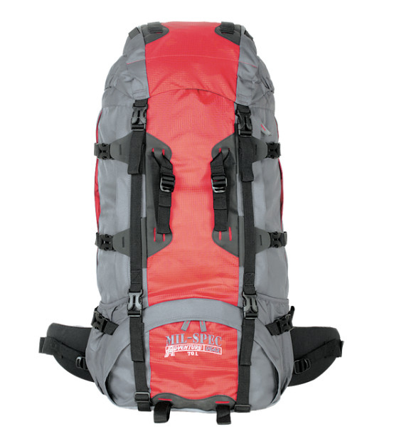 MIL SPEC PLUS 70L Hiking Backpack Red Tactical Camping Rucksack Pack