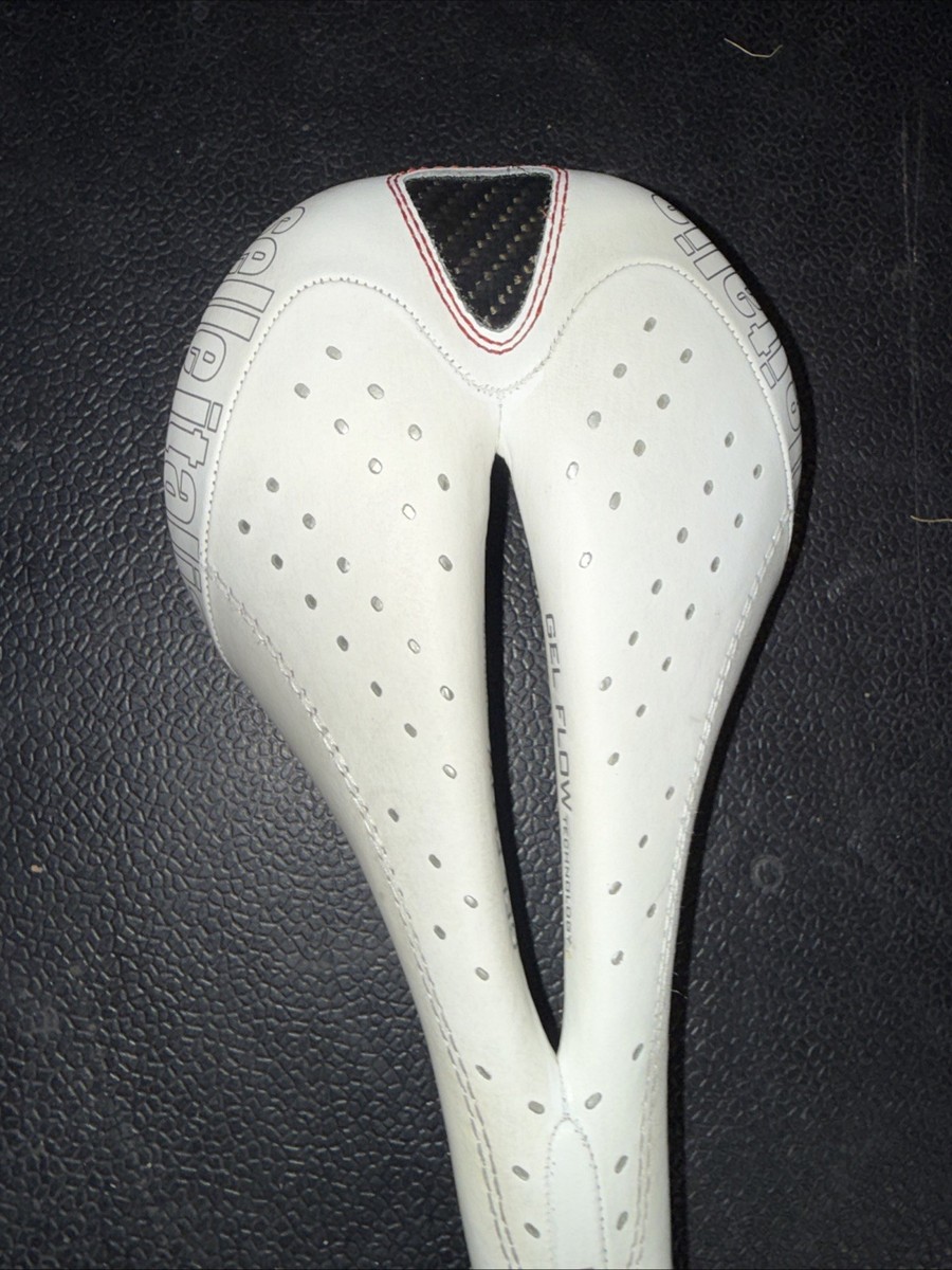 Selle Italia Flite Gel Flow Road Bike Racing Saddle White 130mm