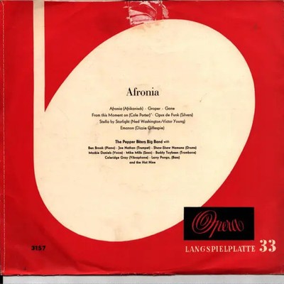 Pepper Biter Big Band Afronia MONO Vinyl Single 10inch Opera