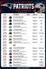 New England Patriots 2026 NFL Football Schedule Refrigerator Magnet 4 by 6 inche