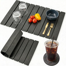 Large Stone Drying Mat for Kitchen Counter, Quick Dry 24" x 16", Dark Gray