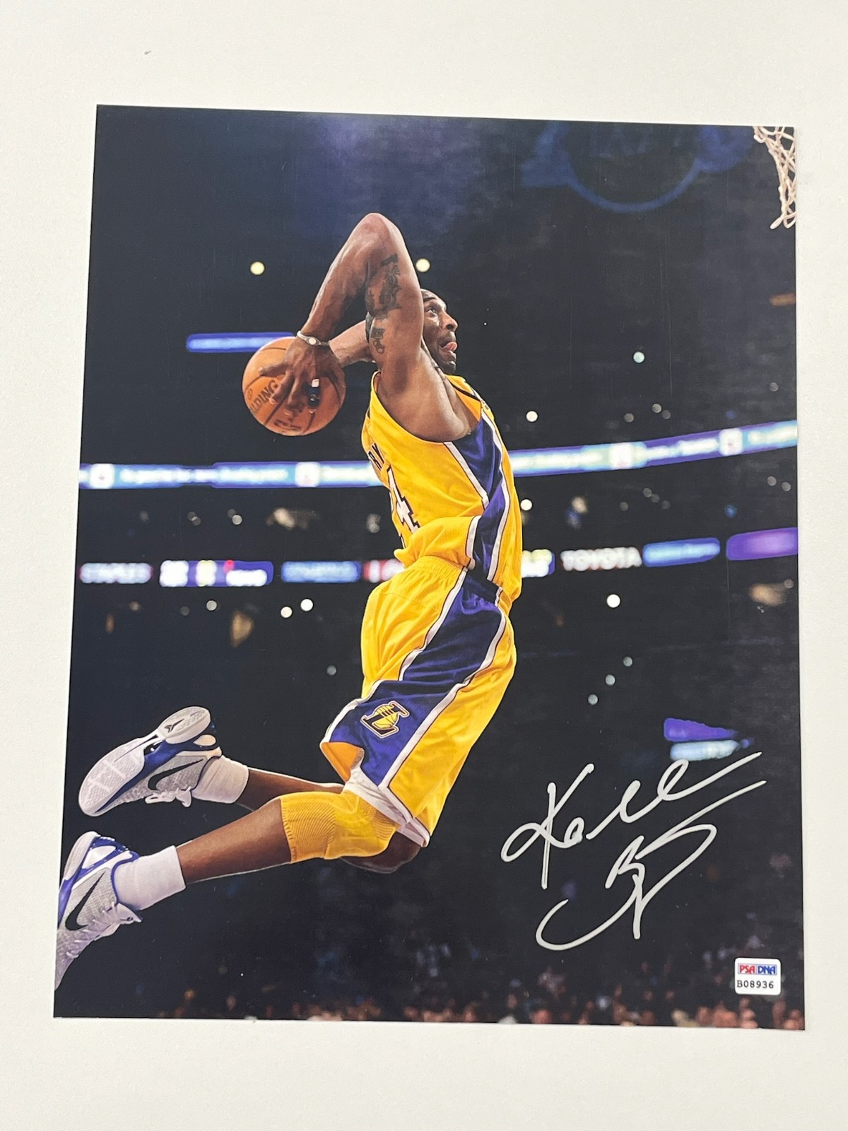 Kobe Bryant Signed Autographed 11x14 Vintage Lakers Photo Photograph PSA DNA COA