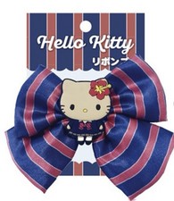 NEW Sanrio Hello Kitty Blazer Hair bows 4x3 Bows Satin Ribbon Girls Elastic