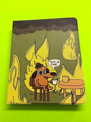 iPad 12.9 Inch Folio Cover   This is fine  Dog Meme
