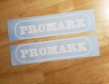 promark  wood chipper replacement Decals 18” Stickers 2 WHITE Equipment Loader