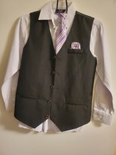 Boys 3 piece L Shirt Vest and Tie Size 12