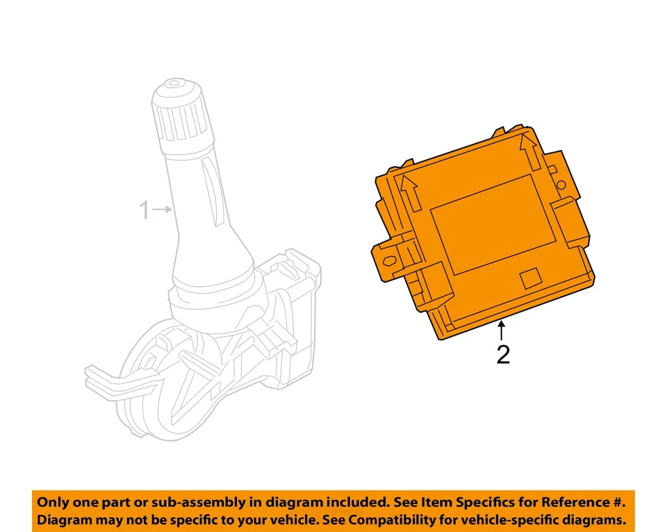 Used Tire Pressure Monitoring System (TPMS) Control Mod fits: 2015 Jeep Renegade - Image 3 of 4