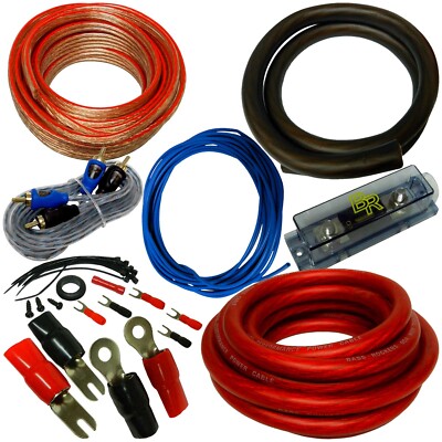 5000W 0 Gauge AWG Power Wire Kit For Car Audio Amplifier Installation