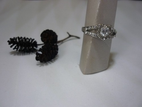 Ring 925 Silber Plated mit Zirkoniasteinen ,Neu , Gr.18