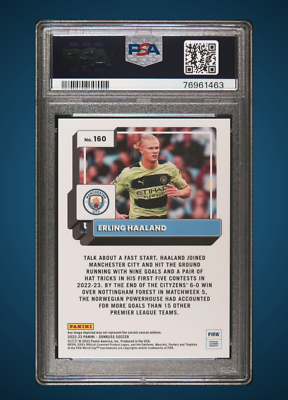 Pop 15 PSA 10 Erling Haaland 2022-23 Donruss FIFA Soccer Pop 15 PSA 10 Erling Haaland 2022-23 Donruss FIFA Soccer