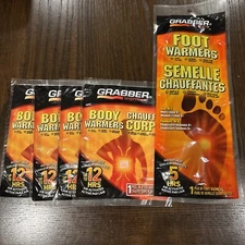 Grabber Adhesive Body Warmer X4 And Foot warmers 1 Pack - Ships Free
