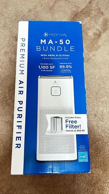 Medify Air MA-50 Premium Air Purifier Bundle W/ HEPA H-13 Filter + Bonus Filter